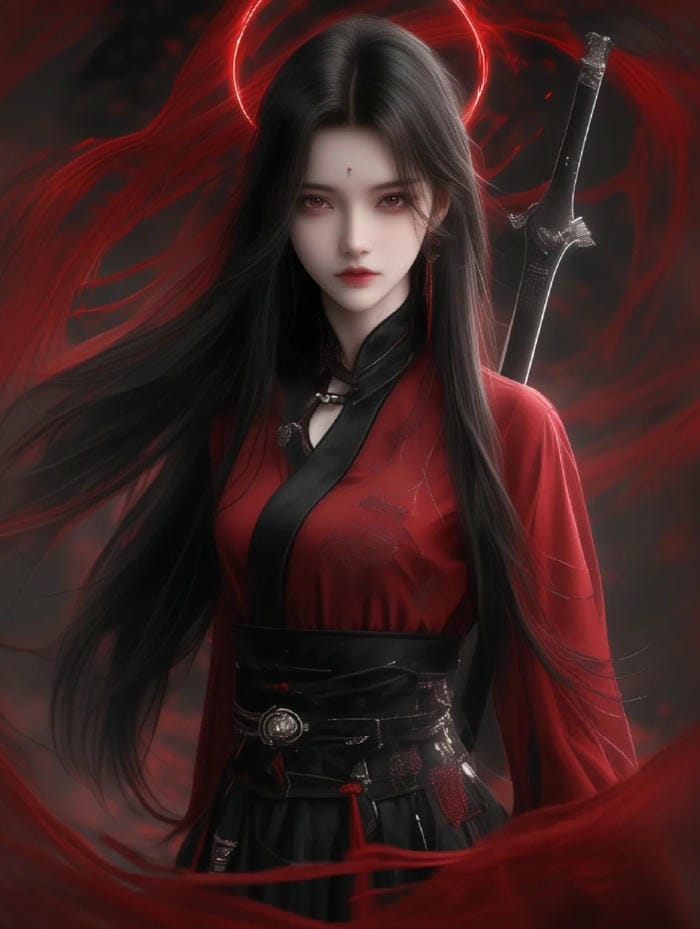 anime girl cầm kiếm ngầu