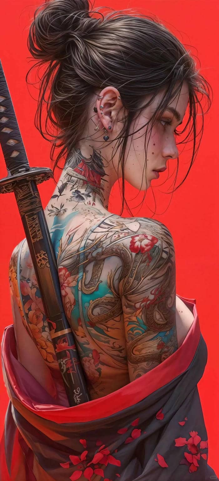 anime girl dark sword