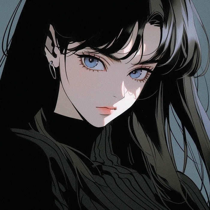 anime girl đeo kính ngầu