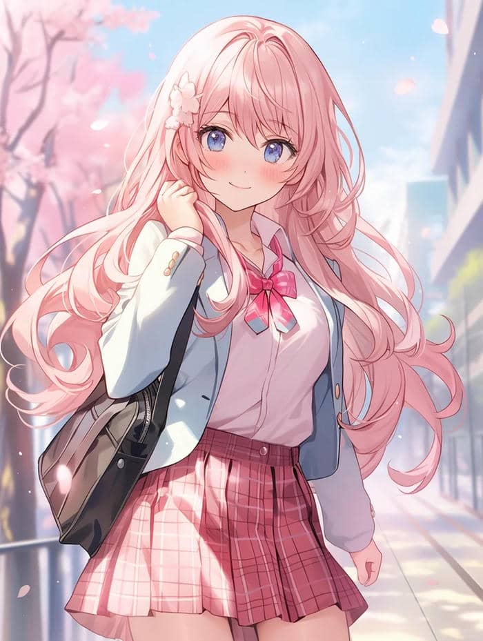 anime girl đồng phục xinh