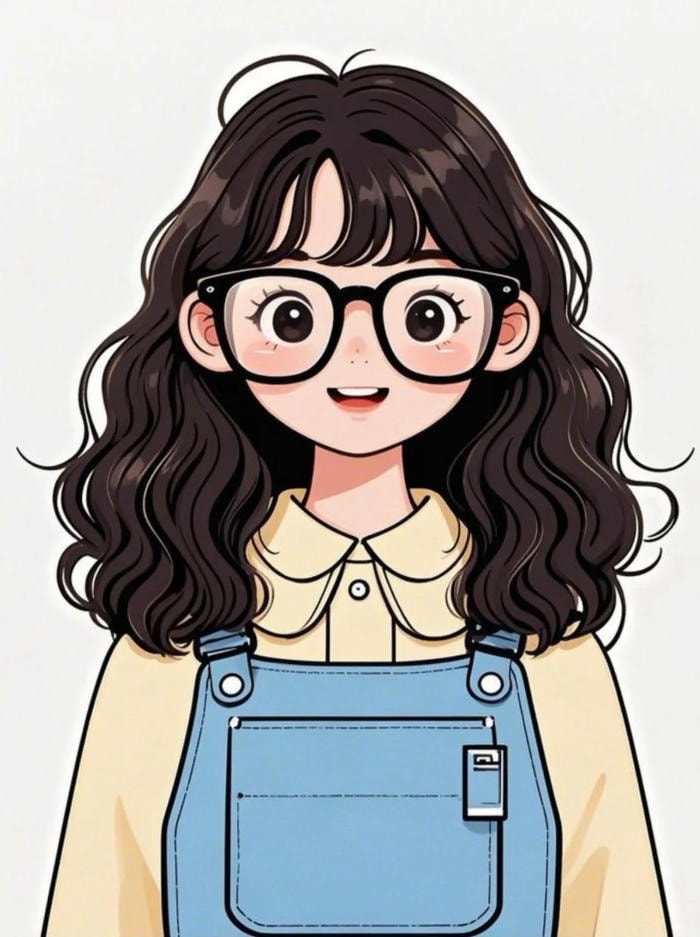 anime girl glasses style
