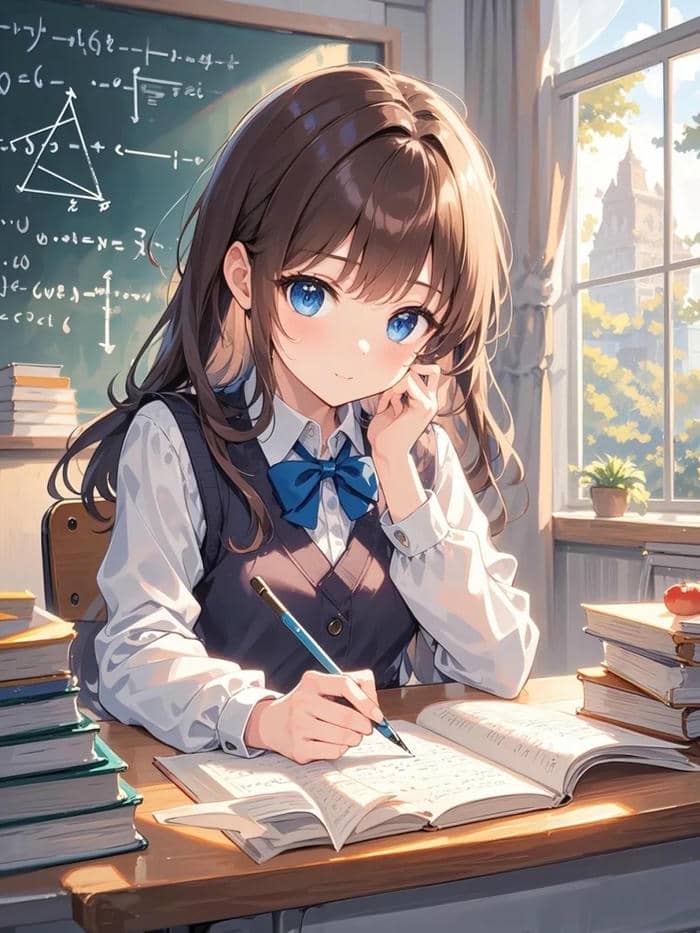 anime girl học sinh cool