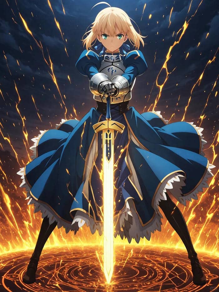 anime girl kiếm sĩ huyền bí