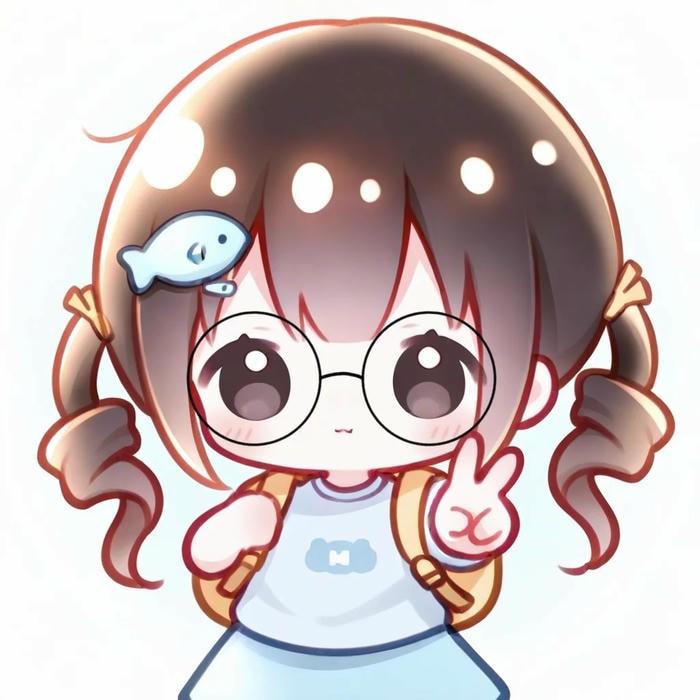 anime girl mắt kính tròn