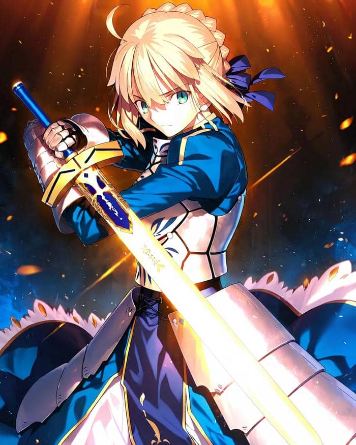 anime girl sword aesthetic