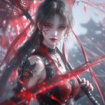 anime girl warrior sword