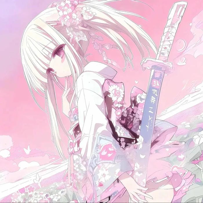 anime girl warrior vibe