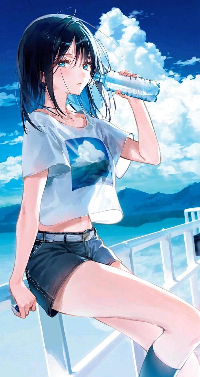 anime nữ buồn cô đơn dễ thương