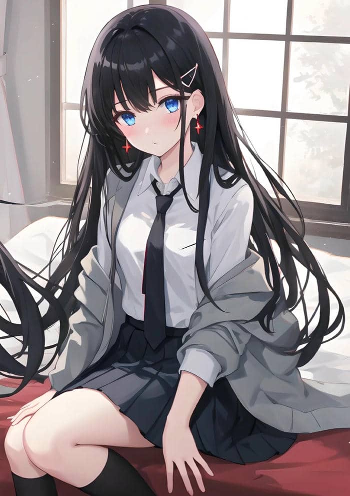 anime nữ cute học sinh