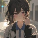 anime nữ học sinh mặt lạnh