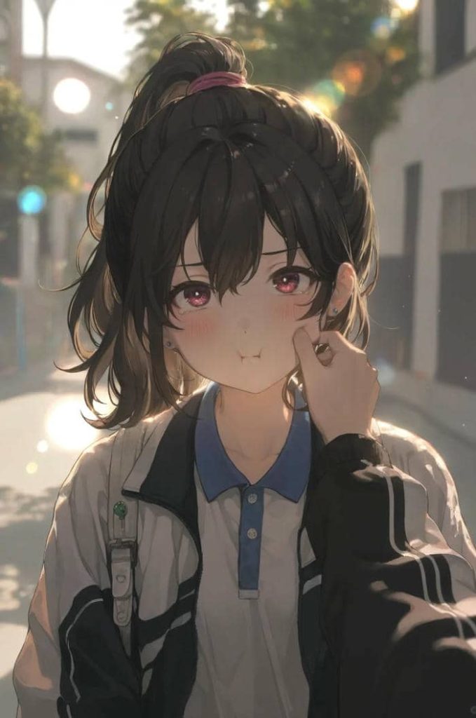 anime nữ học sinh mặt lạnh