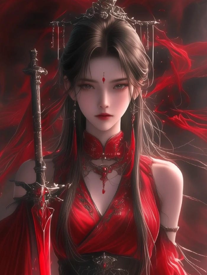 anime nữ kiếm sĩ mạnh mẽ