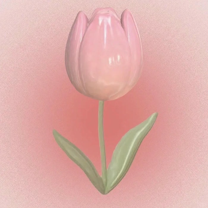avatar 3d hoa tulip màu pastel
