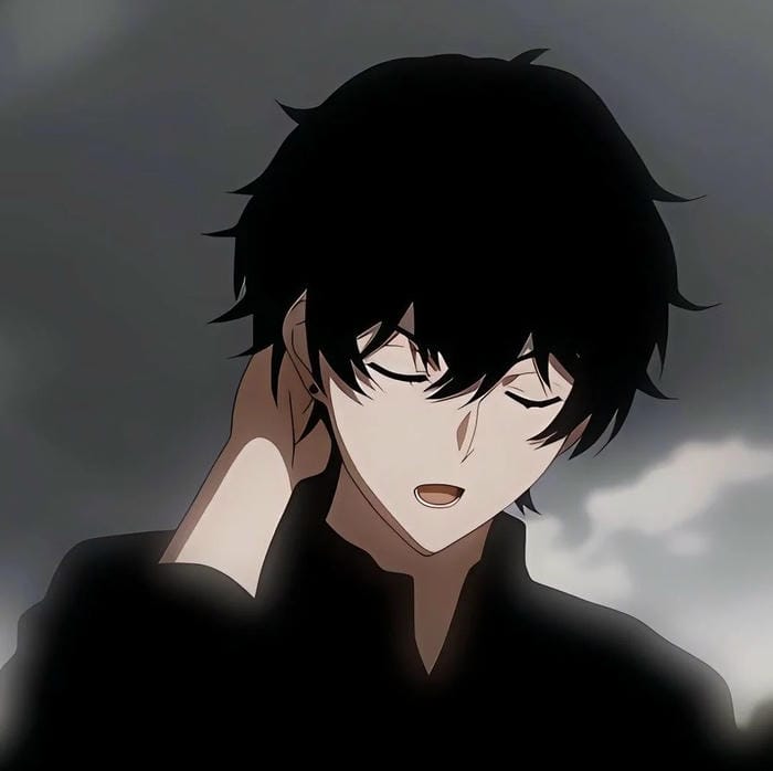 avatar anime nam áo đen