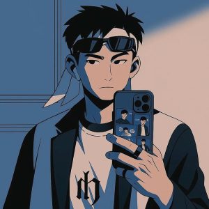 avatar anime nam đeo kính