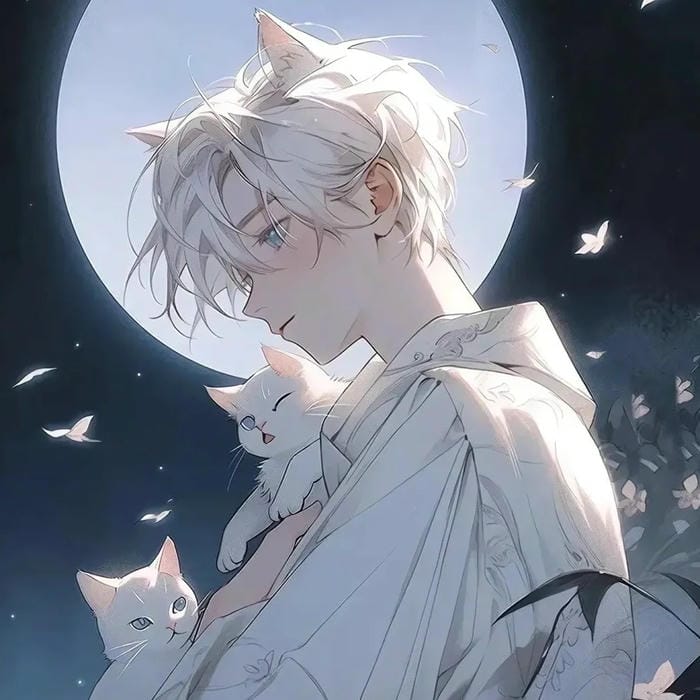 avatar anime nam thích mèo