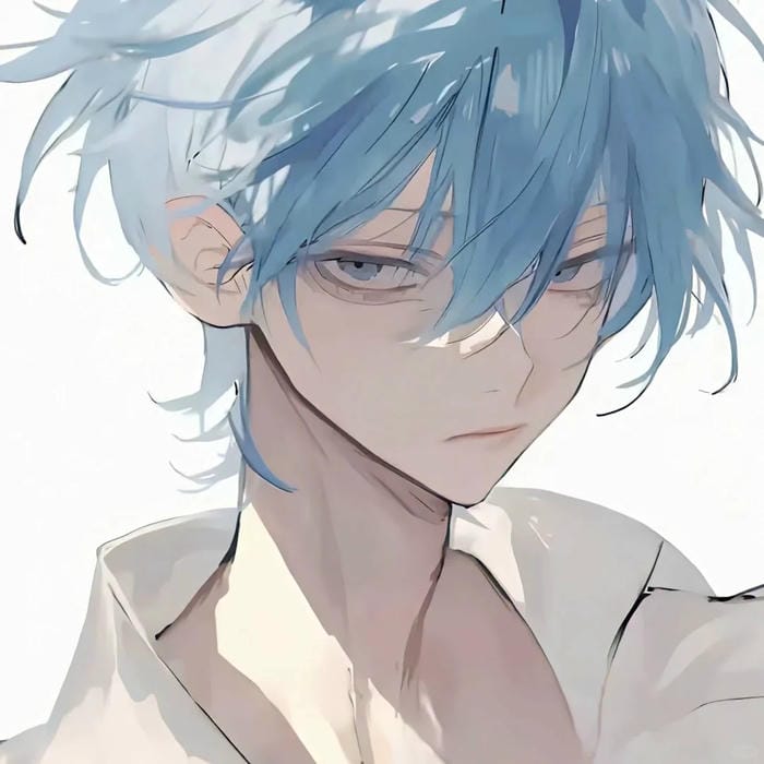 avatar anime nam tóc xanh