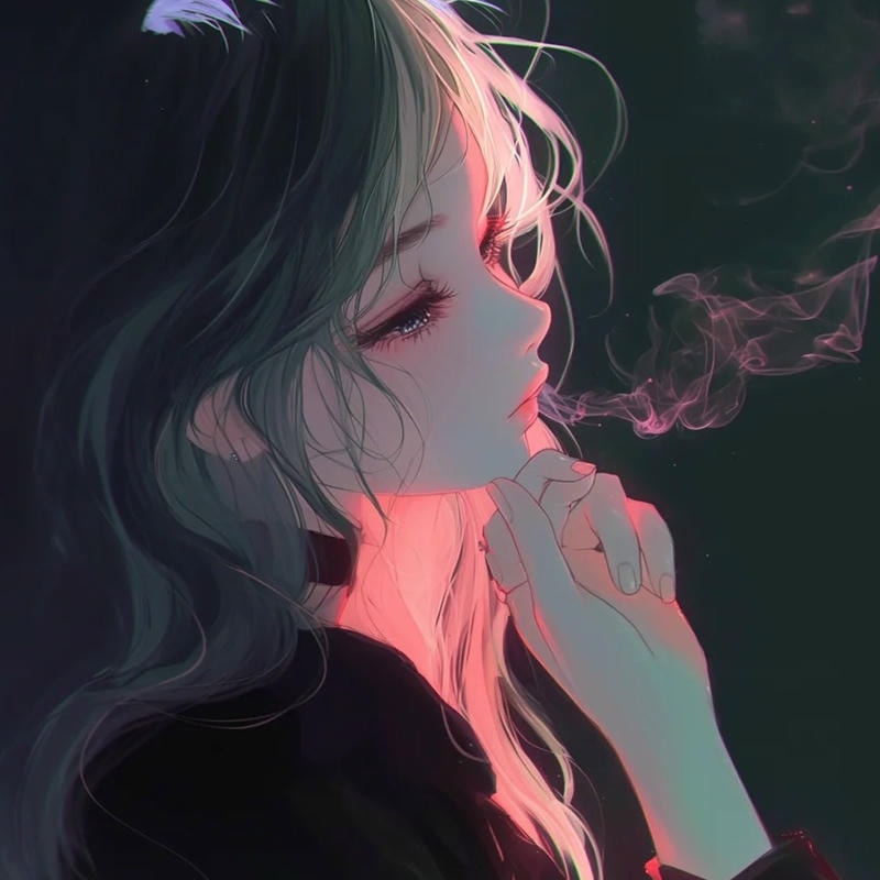 avatar buồn nữ anime hợp mood tâm trạng