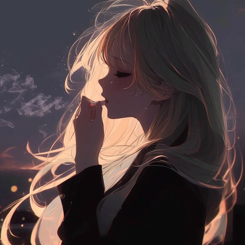 avatar buồn nữ anime mang vẻ cô độc