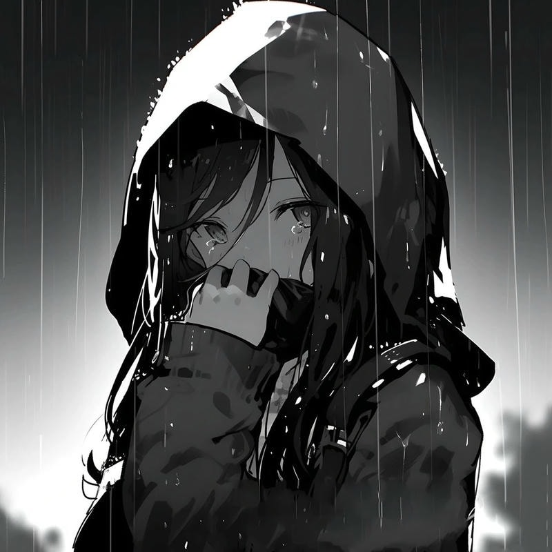 avatar buồn nữ anime phong cách nghệ thuật