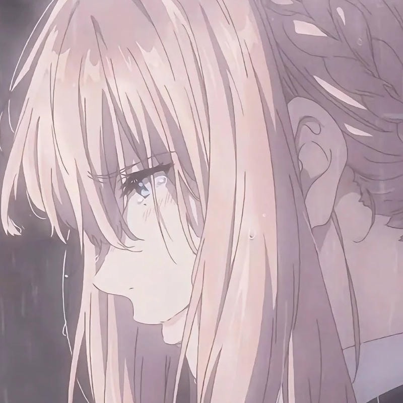 avatar buồn nữ anime phong cách tối giản