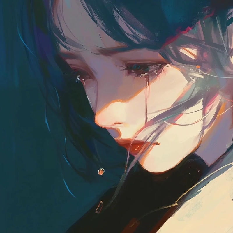 avatar buồn nữ anime tạo ấn tượng trầm