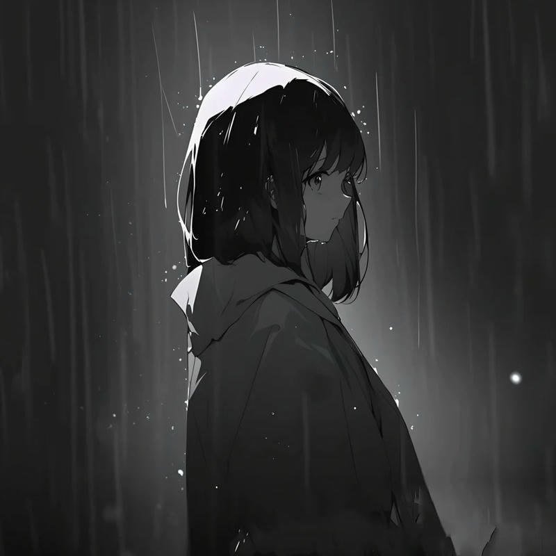 avatar buồn nữ anime thể hiện tâm trạng sâu