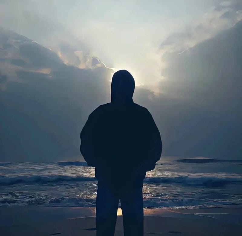 avatar cô đơn buồn phong cách tối giản