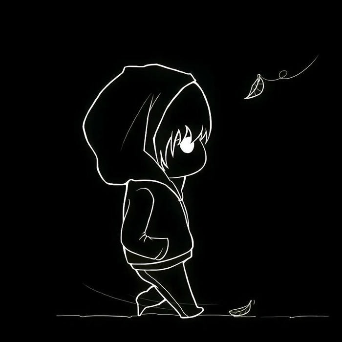 avatar đen buồn phù hợp ảnh đại diện