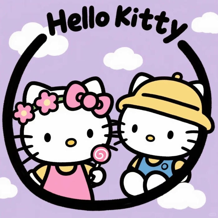 avatar hello kitty cute mang năng lượng tích cực