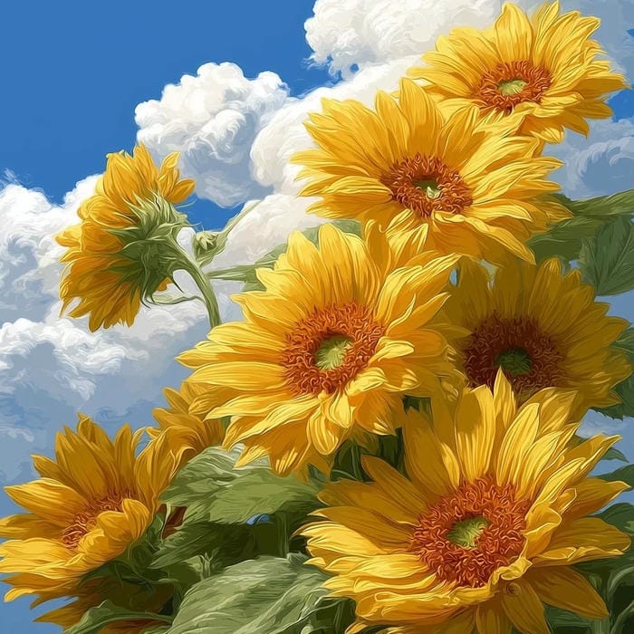 avatar hoa hướng dương ánh sáng dịu