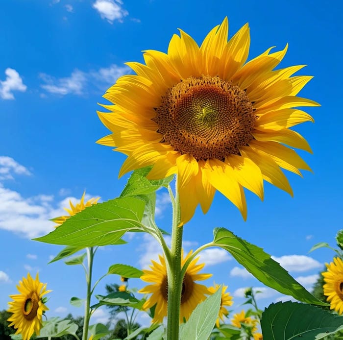 avatar hoa hướng dương chụp ngoài trời