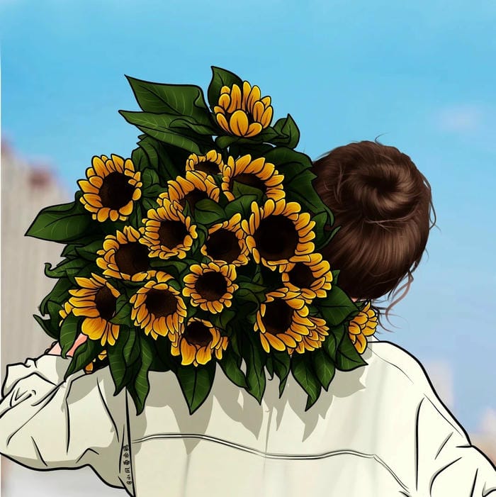 avatar hoa hướng dương chụp tự nhiên
