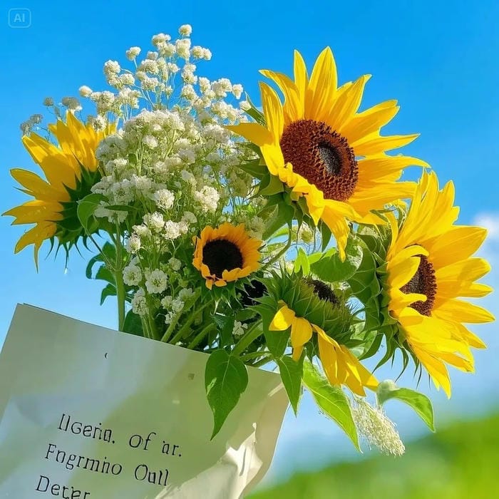 avatar hoa hướng dương phong cách nhẹ nhàng