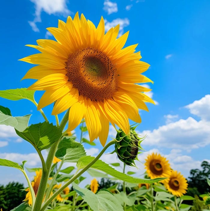 avatar hoa hướng dương phong cách pastel