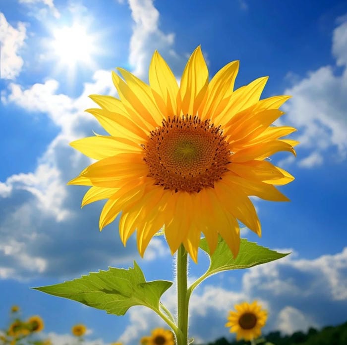 avatar hoa hướng dương phong cách tự nhiên