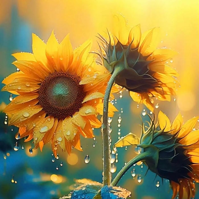 avatar hoa hướng dương vàng ấm áp