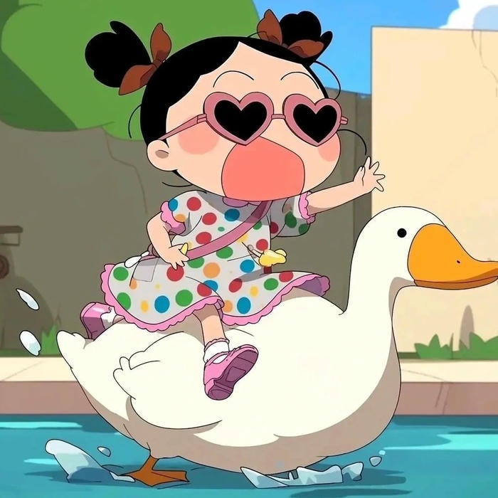 avatar vịt cute phong cách đơn giản