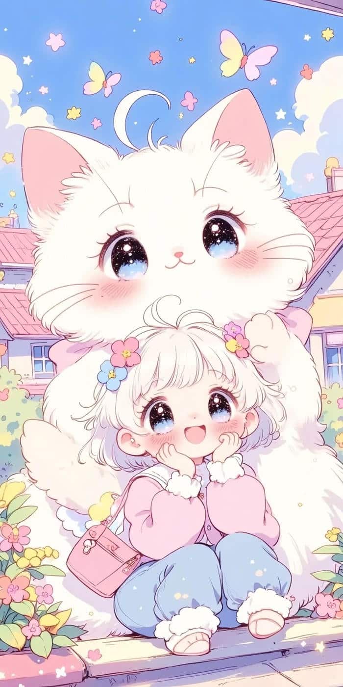 background chibi kẹo ngọt