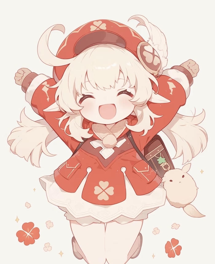 chibi anime nữ đang cười