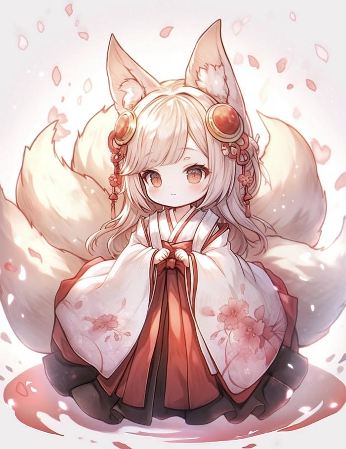 chibi bé gái anime cute nhẹ nhàng