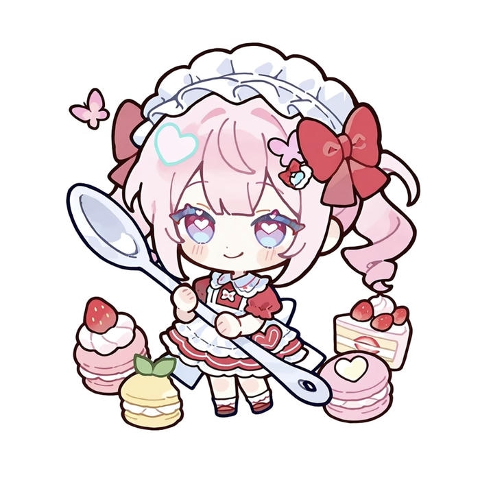 chibi girl biểu cảm dễ thương