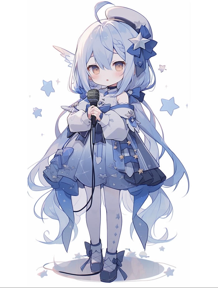 chibi nữ anime tạo dáng xinh