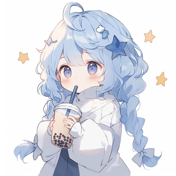 chibi nữ với biểu cảm ngộ nghĩnh