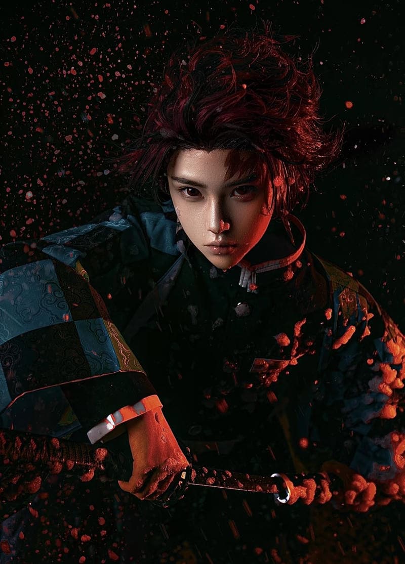 cosplay Tanjiro Kamado với trang phục nguyên tác