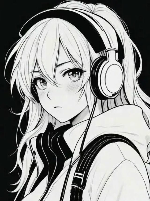 200+ Ảnh anime nữ trắng đen đẹp, cuốn hút và độc đáo