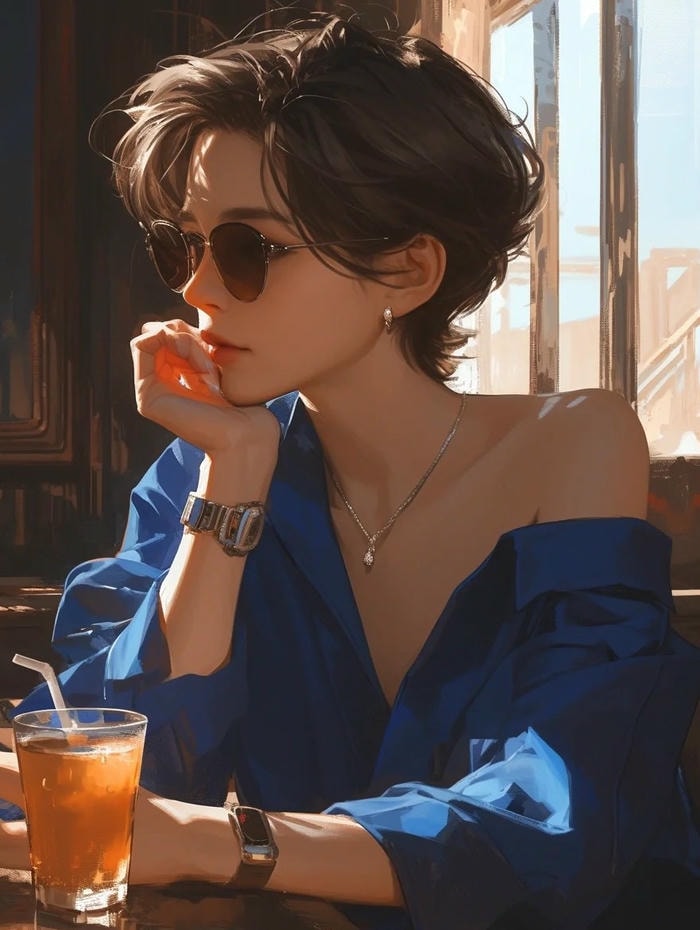 hình ảnh anime nữ tóc ngắn cute xinh