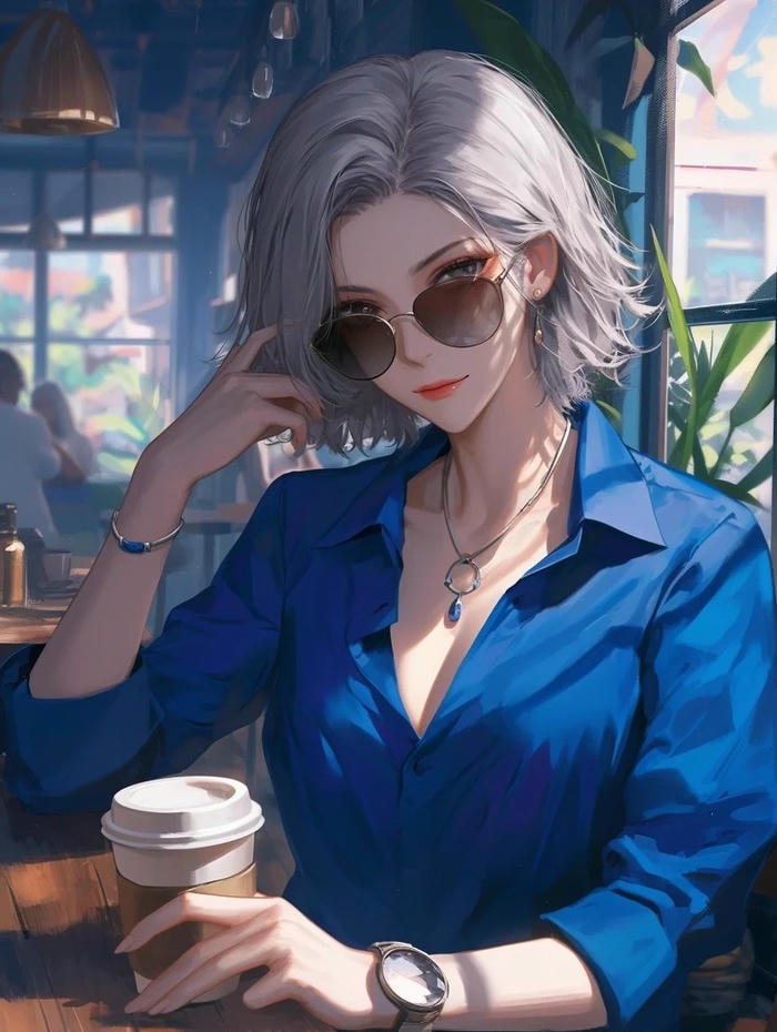 hình ảnh anime nữ tóc ngắn nghệ thuật