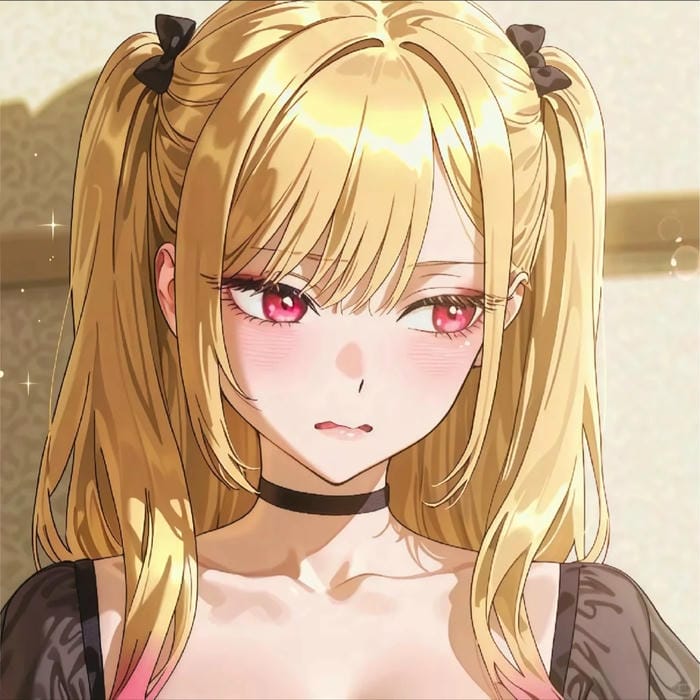 hình ảnh anime tóc vàng buồn nhẹ nhàng cảm xúc