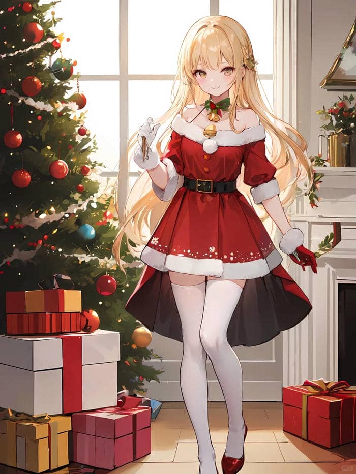 hình ảnh anime tóc vàng nữ tính dịu dàng